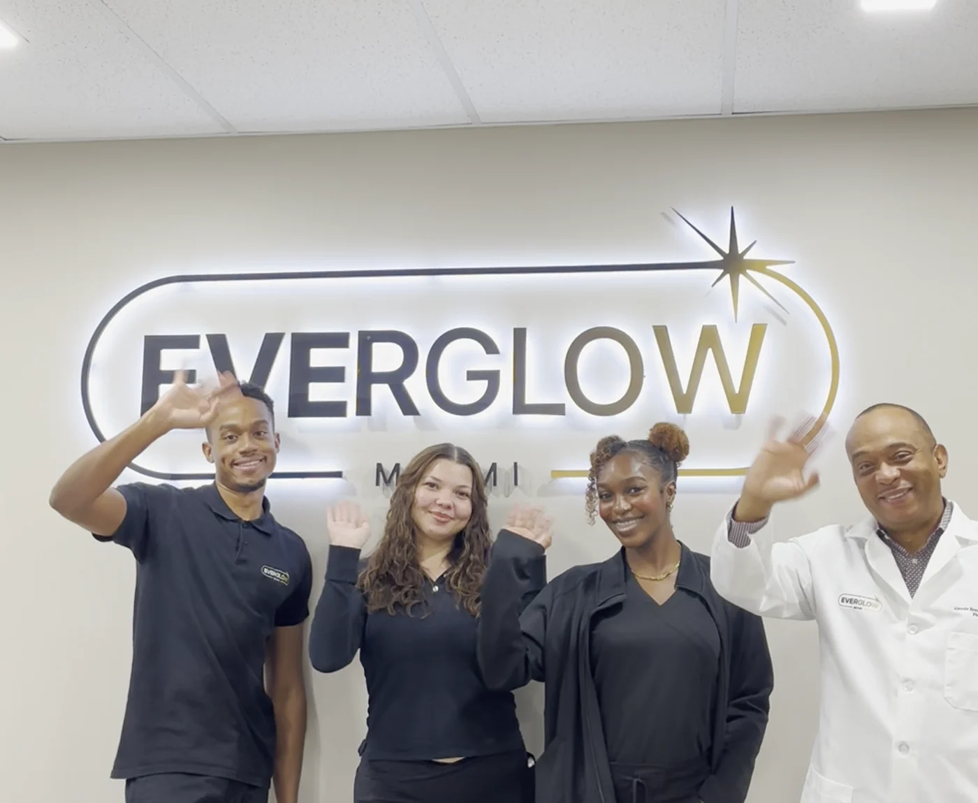 The Everglow Miami team and board-certified doctors at their Miami clinic
